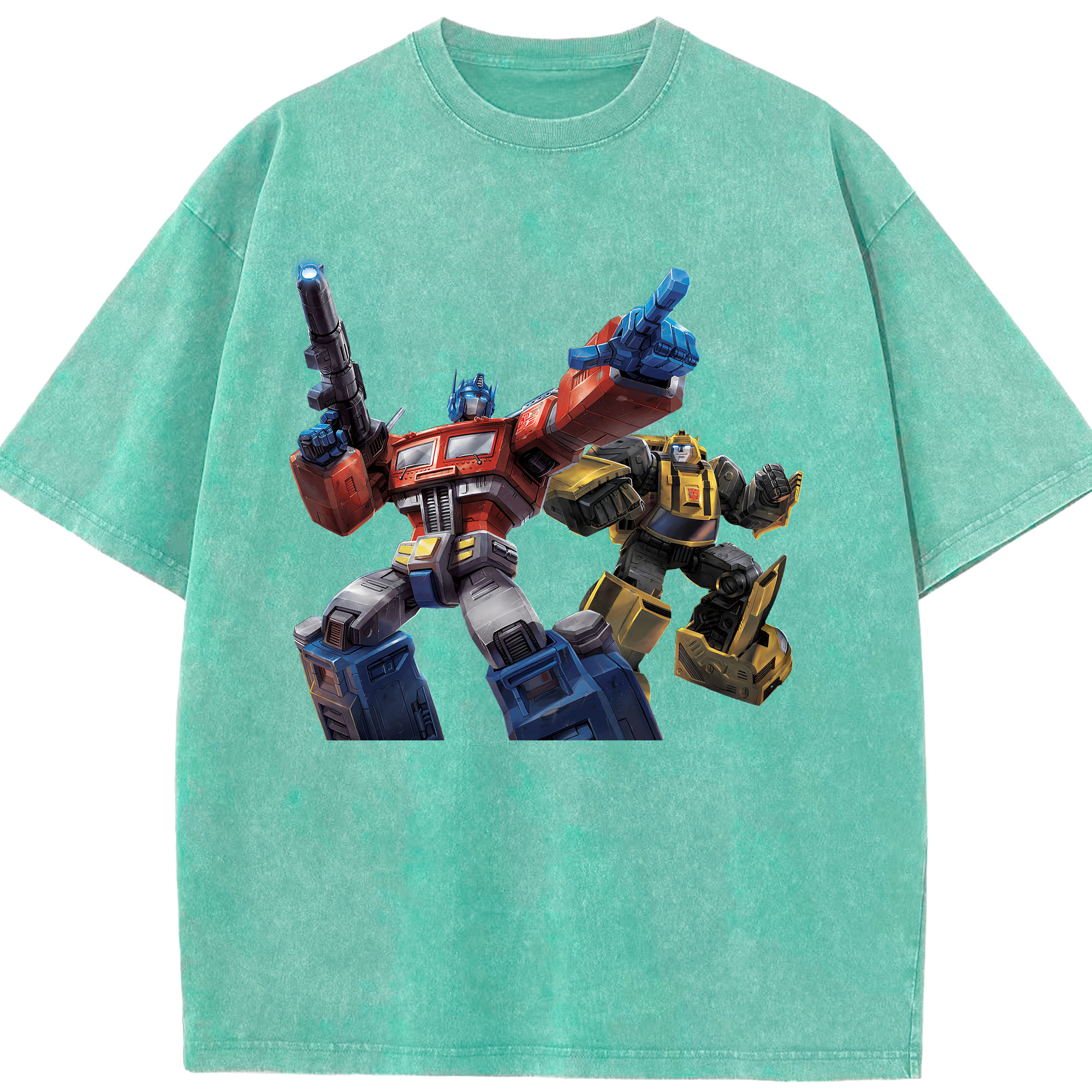 （画像用） Transformers トランスフォーマー 綿100% ヴィンテージ風 半袖Tシャツ（フロントプリント）
